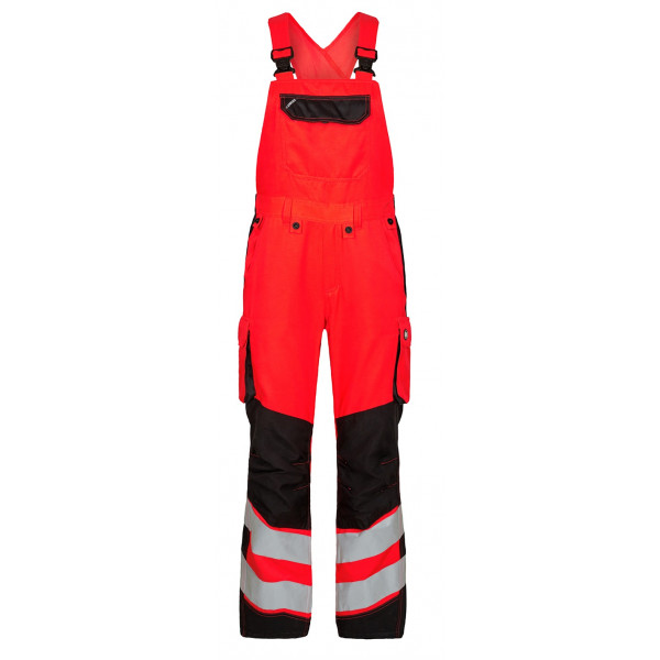 Женский сигнальный полукомбинезон Engel Safety 3543-319 красный/черный