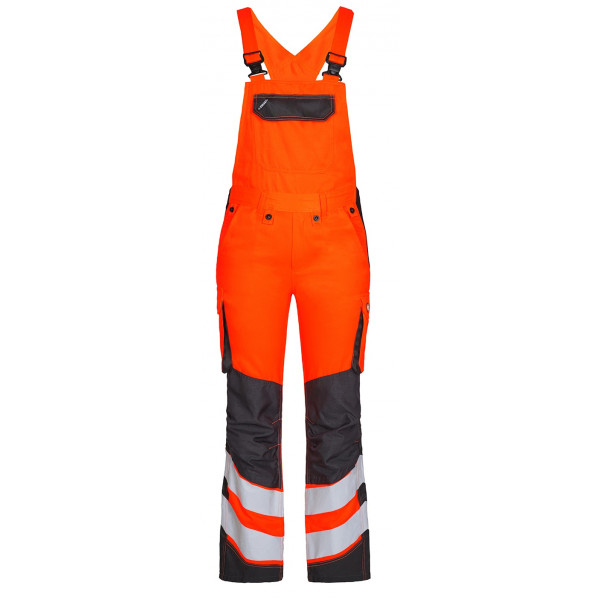 Женский сигнальный полукомбинезон Engel Safety 3543-319 оранжевый/серый
