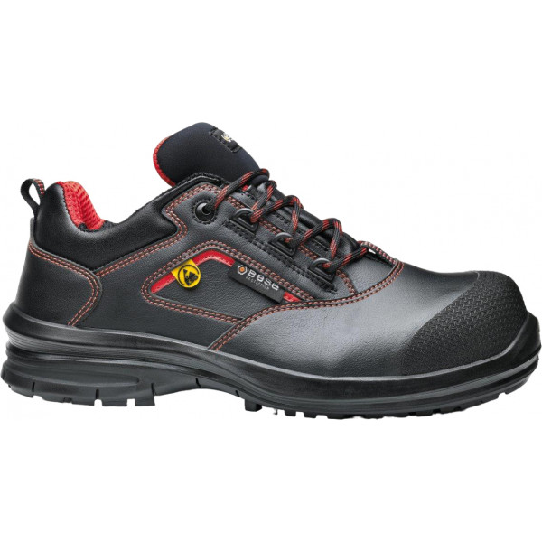 Полуботинки BASE Matar S3 ESD SRC, черный/красный