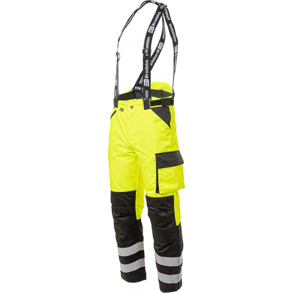 Зимние сигнальные брюки Brodeks KW 308, черный/желтый