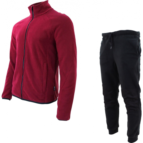 Костюм флисовый BRODEKS KS 211+KS 307 бордо/черный