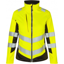 Женская рабочая куртка софтшелл Engel Safety 1156-237, сигнальный желтый/черный
