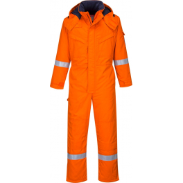 Зимний антистатический комбинезон с огнестойкой отделкой Portwest FR53, оранжевый