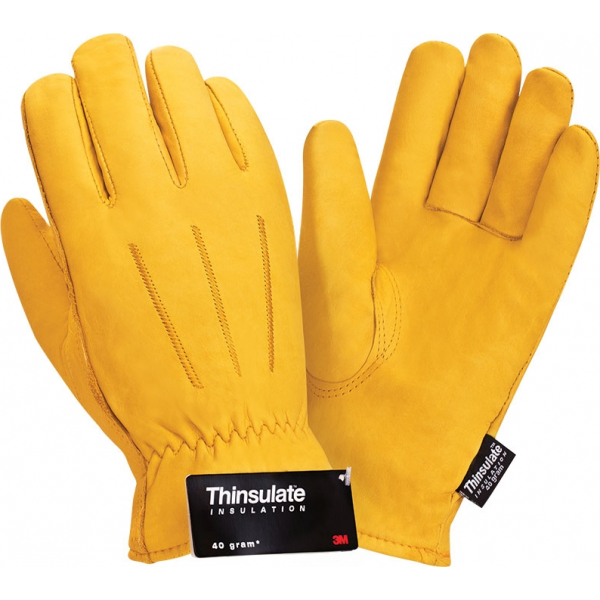 Кожаные утепленные перчатки Siberia DRIVER RL14 Thinsulate 3M