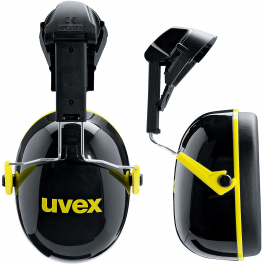 Наушники противошумные Uvex K2H на каску, чёрно-жёлтый (2600202)