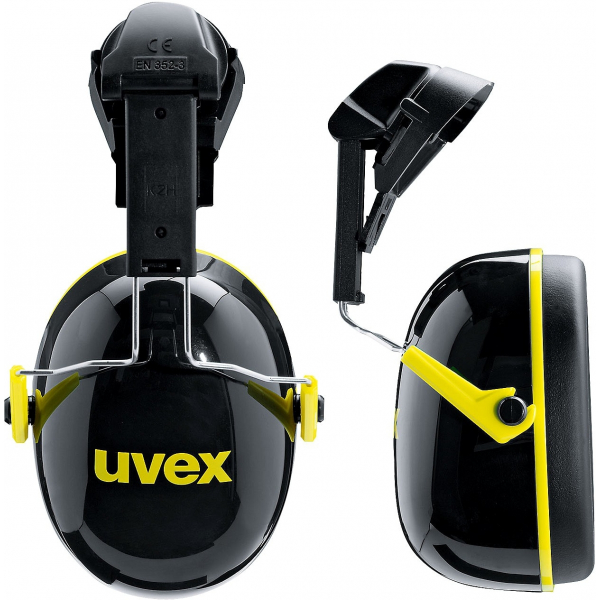 Наушники противошумные Uvex K2H на каску, чёрно-жёлтый (2600202)