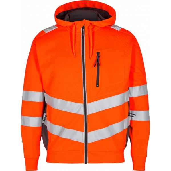 Рабочая куртка Engel Safety Sweat Cardigan 8025-241, сигнальный оранжевый/серый