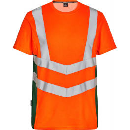 Футболка Engel Safety S/S 9544-182, сигнальный оранжевый/зеленый