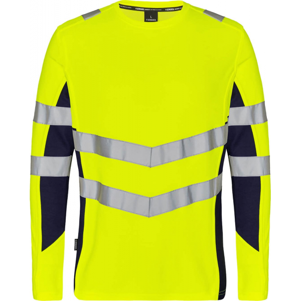 Футболка Engel Safety L/S 9545-182, сигнальный желтый/синий