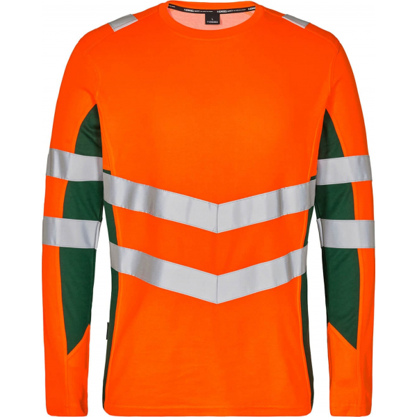 Футболка Engel Safety L/S 9545-182, сигнальный оранжевый/зеленый