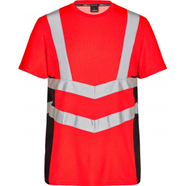 Футболка Engel Safety S/S 9544-182, сигнальный красный/черный