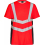 Футболка Engel Safety S/S 9544-182, сигнальный красный/черный