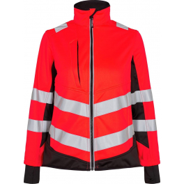 Женская рабочая куртка софтшелл Engel Safety 1156-237, сигнальный красный/черный