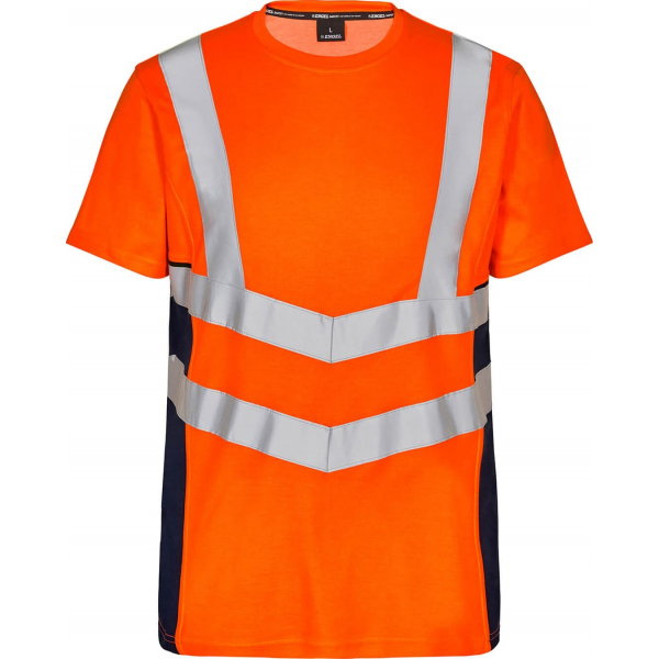 Футболка Engel Safety S/S 9544-182, сигнальный оранжевый/синий