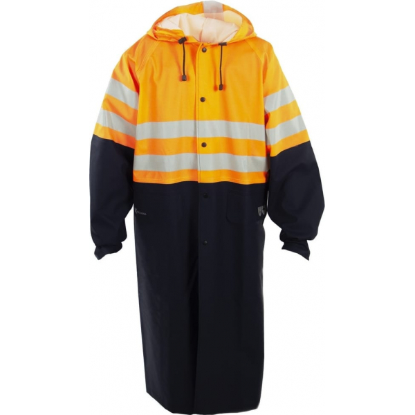 Плащ-дождевик Нептун, оранжевый/темно-синий