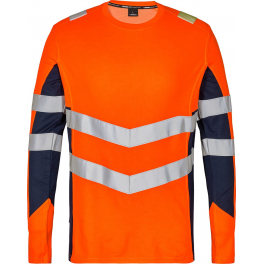 Футболка Engel Safety L/S 9545-182, сигнальный оранжевый/синий