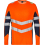 Футболка Engel Safety L/S 9545-182, сигнальный оранжевый/синий