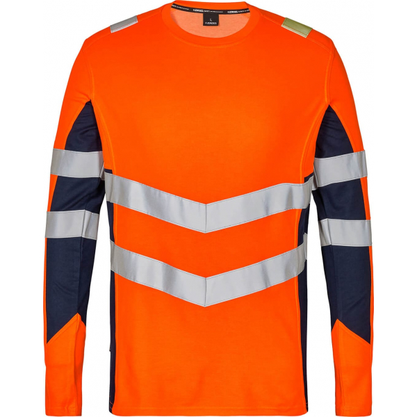 Футболка Engel Safety L/S 9545-182, сигнальный оранжевый/синий