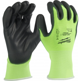 Перчатки сигнальные с сопротивлением порезам Milwaukee Hi-Vis Cut level 1/A